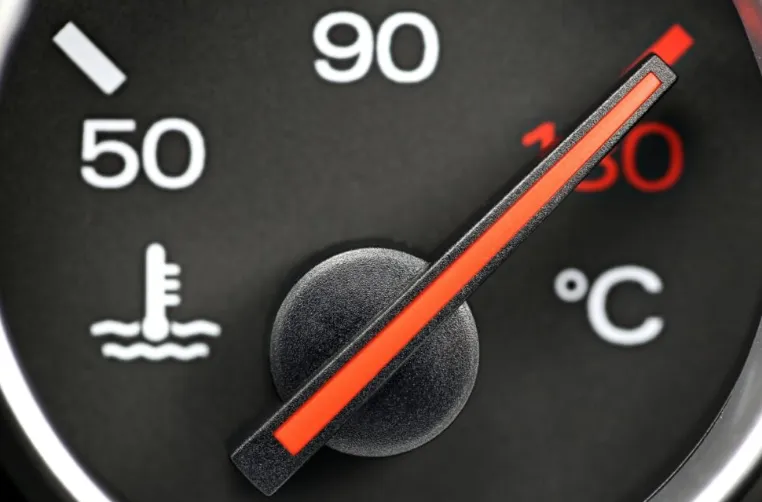 Engine overheating gauge, a primary cause of a blown head gasket.