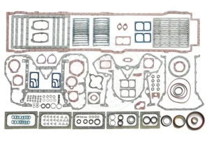 3804300 Cummins KTA50 lower engine gasket kit featuring heavy-duty crankshaft seals and oil pan gaskets for V16 industrial engine repair