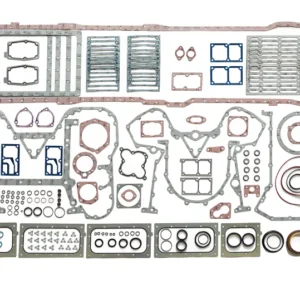 3804300 Cummins KTA50 lower engine gasket kit featuring heavy-duty crankshaft seals and oil pan gaskets for V16 industrial engine repair