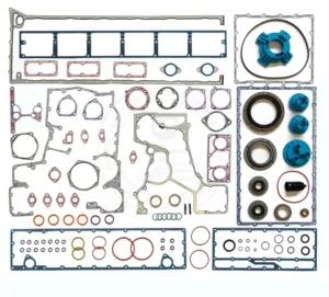 4089717 Cummins QSK19 lower engine gasket kit featuring heavy-duty main seals and reinforced oil pan gaskets