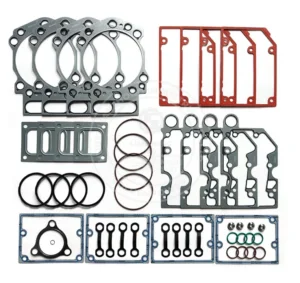 4352589 Cummins QSK50 single cylinder head gasket kit featuring high-strength fire rings and Viton seals for industrial V16 maintenance