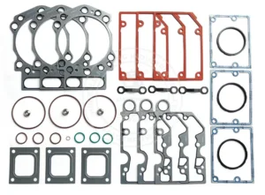 4352593 Cummins QSK50 cylinder head gasket kit with reinforced fire rings and high-temp seals for V16 engine repair.