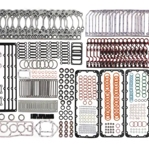 4376343 Cummins QSK50 upper engine gasket kit featuring high-performance MLS head gaskets and Viton seals for V16 industrial overhaul