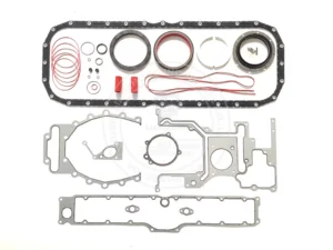 4955590 Cummins ISX15 lower engine gasket kit featuring heavy-duty oil pan seal and crankshaft seals