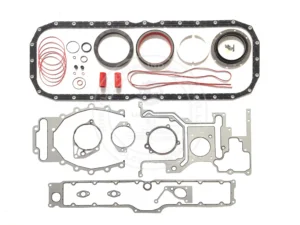 4955591 Cummins QSX15 lower engine gasket kit for industrial machinery and heavy-duty bottom end overhaul
