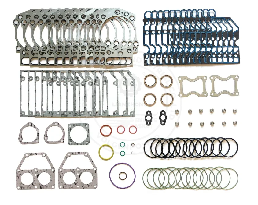 6572081 Cummins QSK38 upper engine gasket kit featuring high-performance MLS head gaskets for V12 overhaul