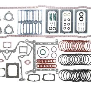 6572082 Cummins QSK38 lower engine gasket kit featuring heavy-duty main seals for V12 industrial overhaul