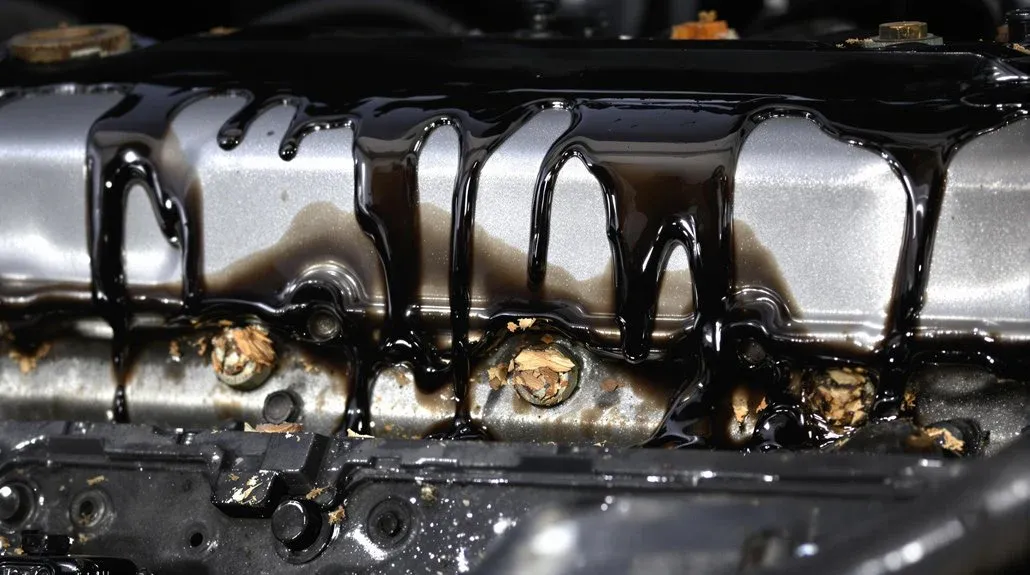 valve cover gasket oil leak symptoms burning oil smell engine