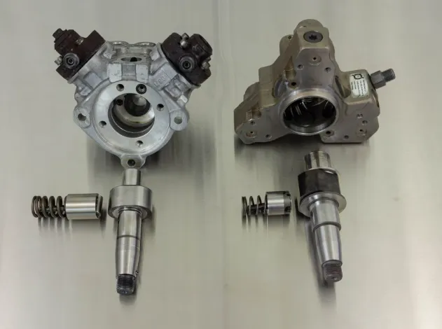Injection pump comparison and block failure example