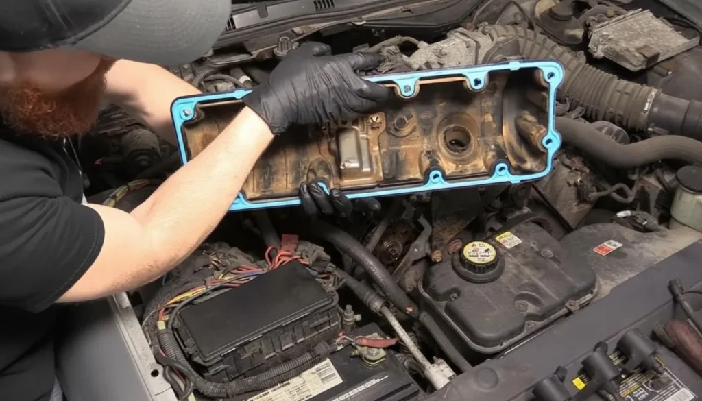 valve cover gasket replacement professional mechanic installation v8 engine