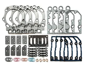 4089200 Cummins QSK60 cylinder head gasket kit featuring reinforced fire rings and high-pressure MLS seals for V16 industrial engines