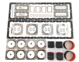 4089201 Cummins QSK60 aftercooler quadrant gasket kit featuring high-temperature air-system seals for V16 industrial engine maintenance