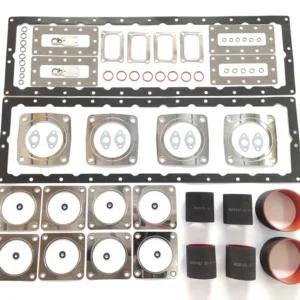 4089203 Cummins QSK60 turbo and intercooler gasket kit featuring Multi-Layer Steel (MLS) exhaust seals and high-temp intake gaskets for V16 engines
