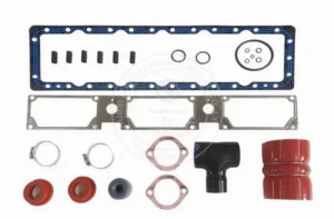 4089232 Cummins QSK45 aftercooler gasket kit featuring high-temperature air-system seals for V12 industrial engine maintenance
