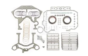 4089305 Cummins QSK60 lower engine gasket kit featuring heavy-duty main seals and reinforced oil pan gaskets for V16 industrial overhaul