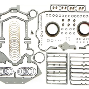 4089316 Cummins QSK45 lower engine gasket kit featuring heavy-duty main seals and oil pan gaskets for V12 industrial overhaul