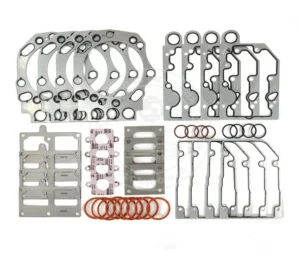 4376325 Cummins QSK60 cylinder head gasket kit featuring advanced fire rings and high-pressure MLS seals for V16 industrial engines