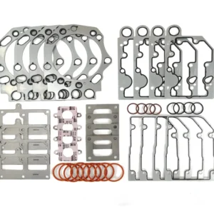 4376325 Cummins QSK60 cylinder head gasket kit featuring advanced fire rings and high-pressure MLS seals for V16 industrial engines