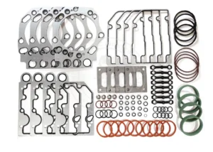 4376326 Cummins QSK60 cylinder head gasket kit featuring advanced fire rings and high-pressure MLS seals for V16 industrial engines