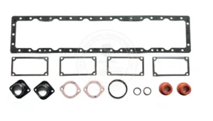 4955818 Cummins QSK50 aftercooler gasket kit featuring high-temperature seals for V16 charge air coolers