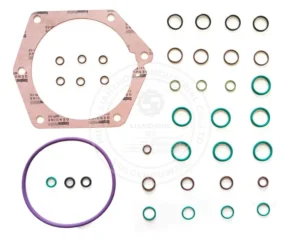 4956061 Cummins QSK50 fuel system gasket kit featuring high-pressure Viton O-rings and injector seals for industrial V16 engine overhaul