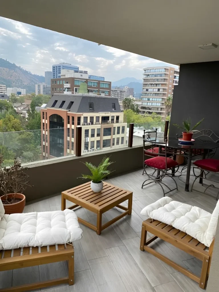 Modern hotel street view in Providencia Santiago