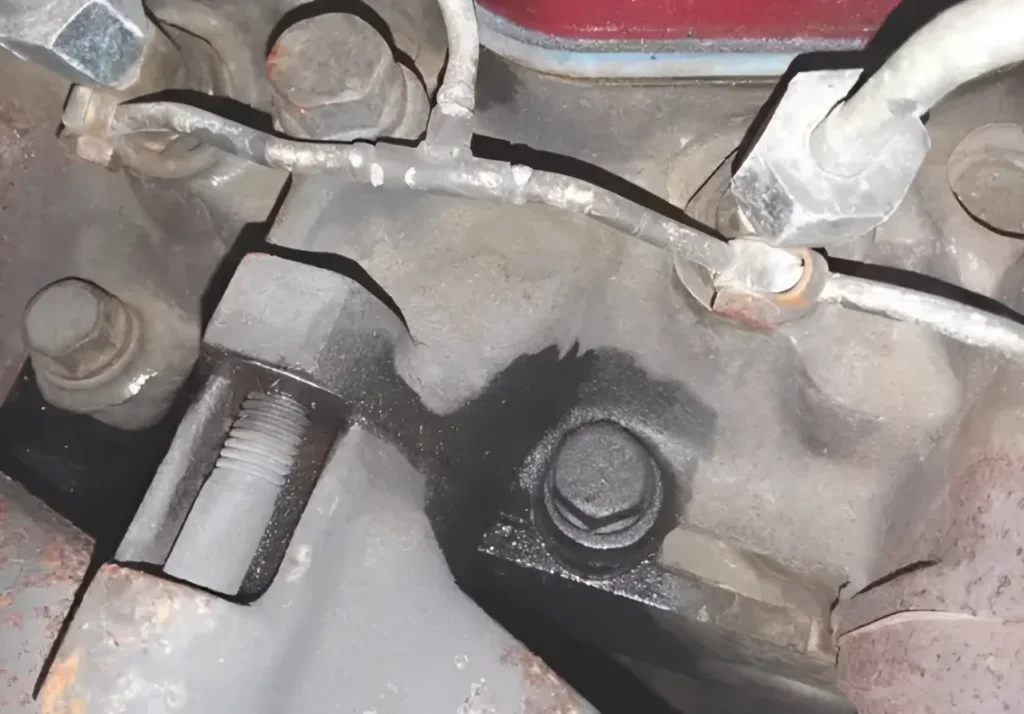 Wet stacking exhaust manifold leak