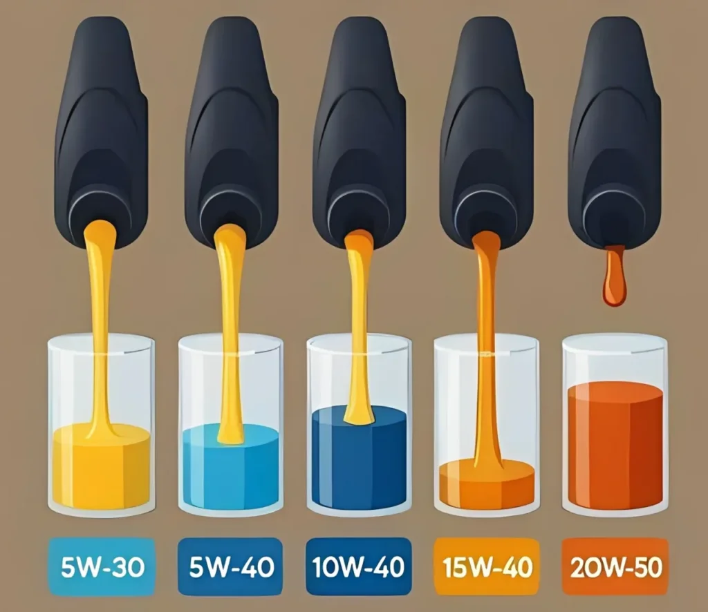 Geographic climate map for choosing 15W40 vs 5W40 diesel oil.
