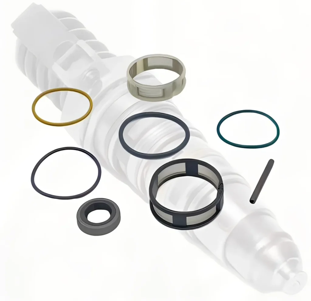 Premium fuel system gasket kit components for heavy duty diesel