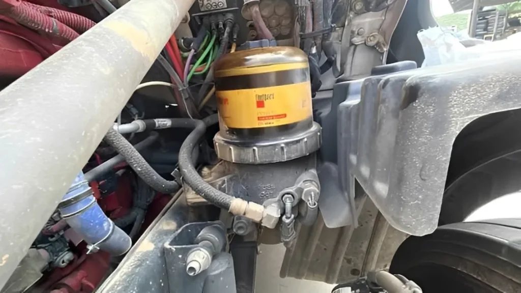 Heavily contaminated diesel fuel filter causing CAPS pump starvation