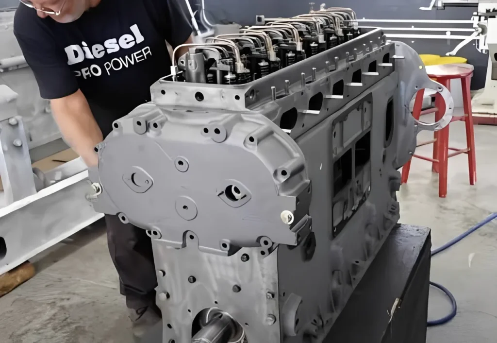 Inspecting parts often excluded from standard Cummins overhaul gasket kit contents.