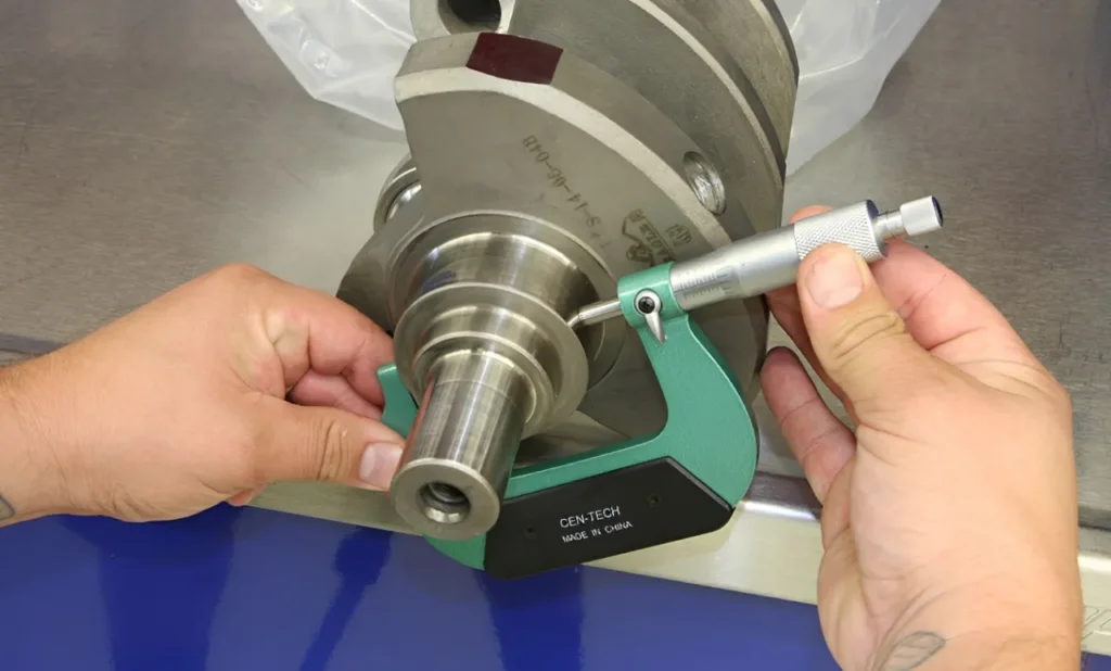 Measuring crankshaft bearings accurately.