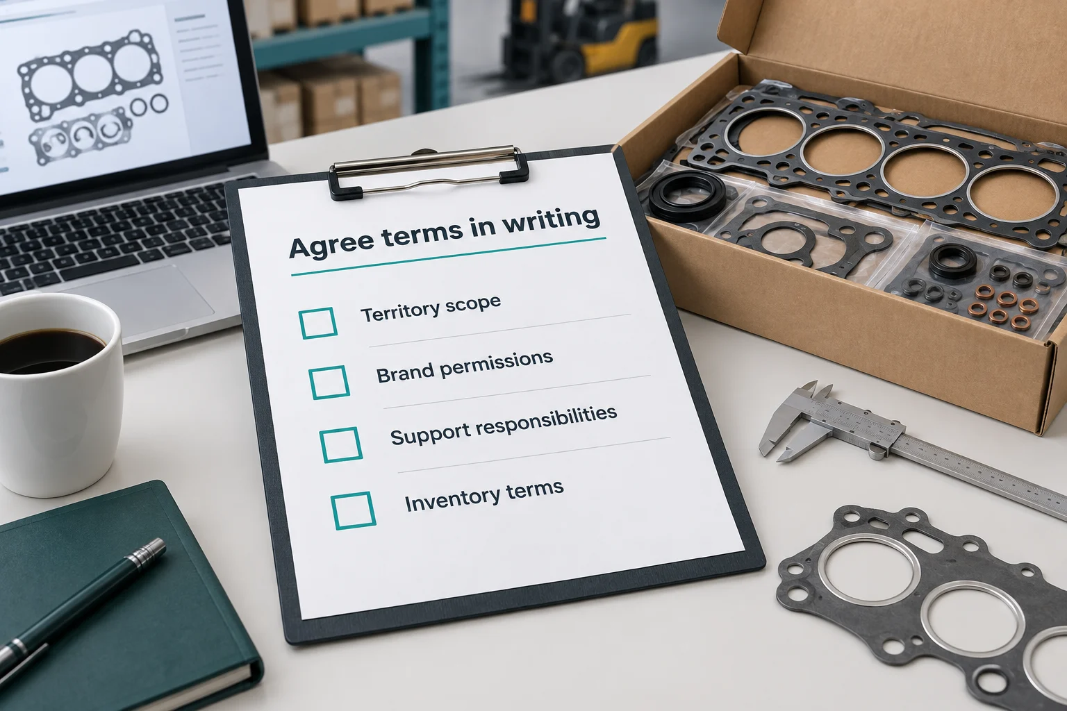 Buyer reviewing distribution scope and commercial responsibilities