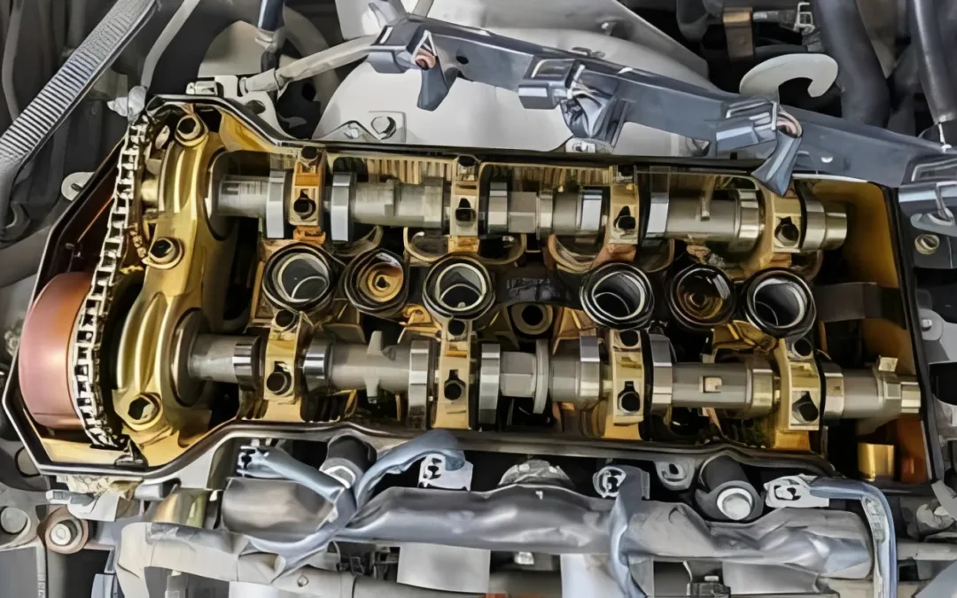 Diesel valve cover gasket kit components arranged for inspection.