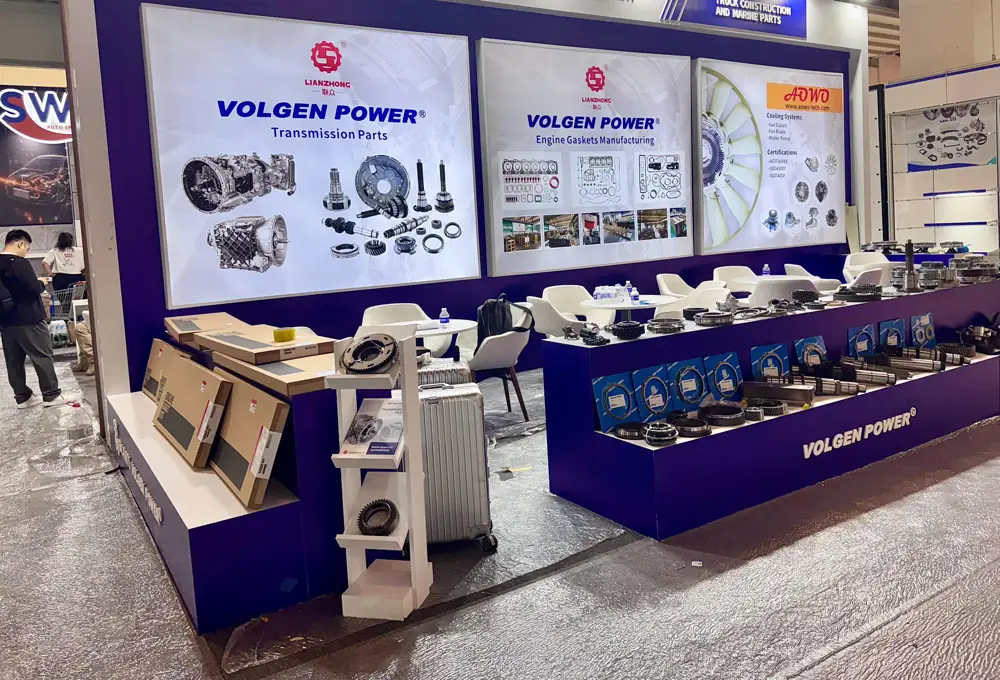 Istanbul exhibition booth with engine gasket manufacturing displays