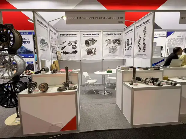 Our team's automotive parts exhibition booth in Melbourne