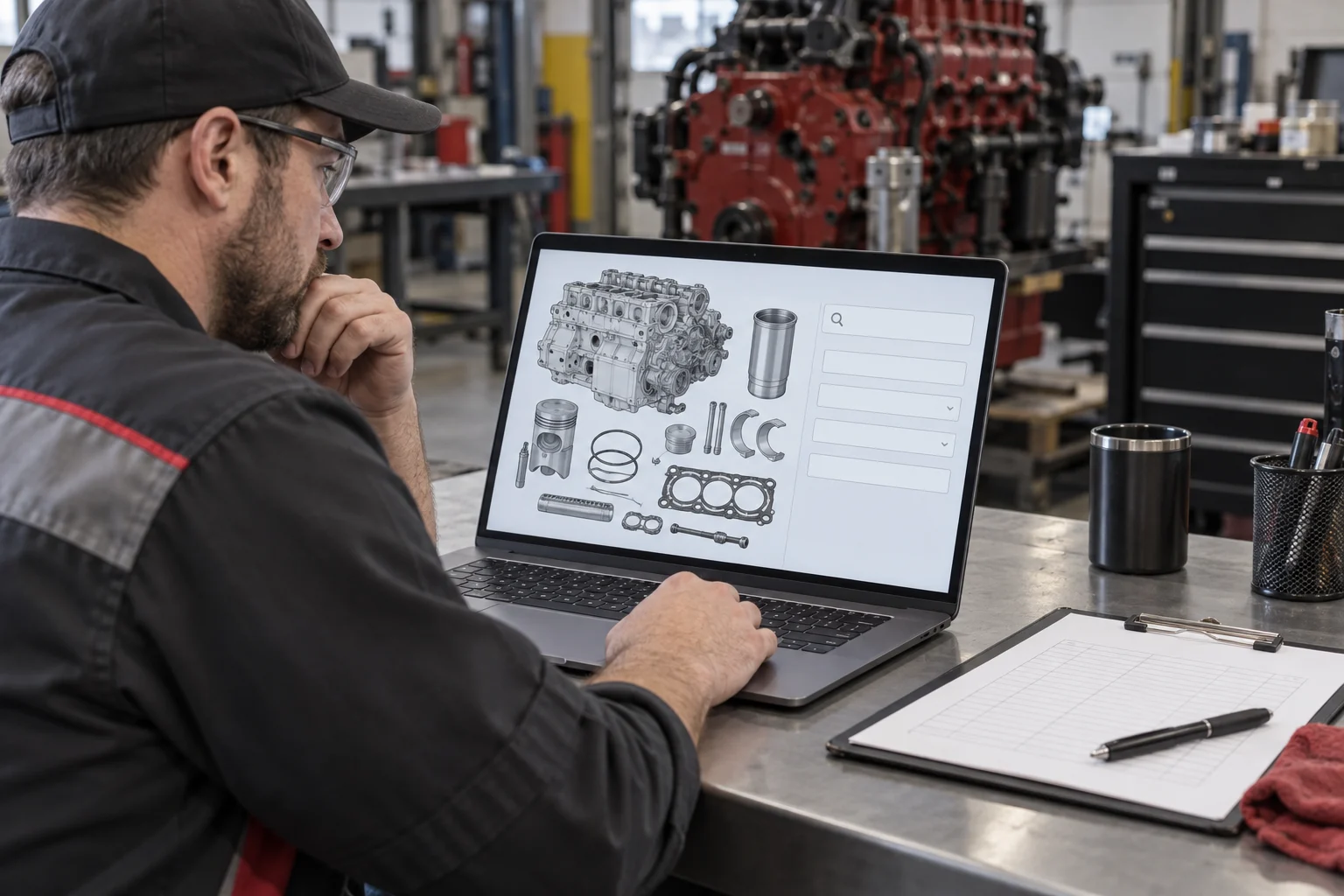 Diesel engine overhaul kit list application review