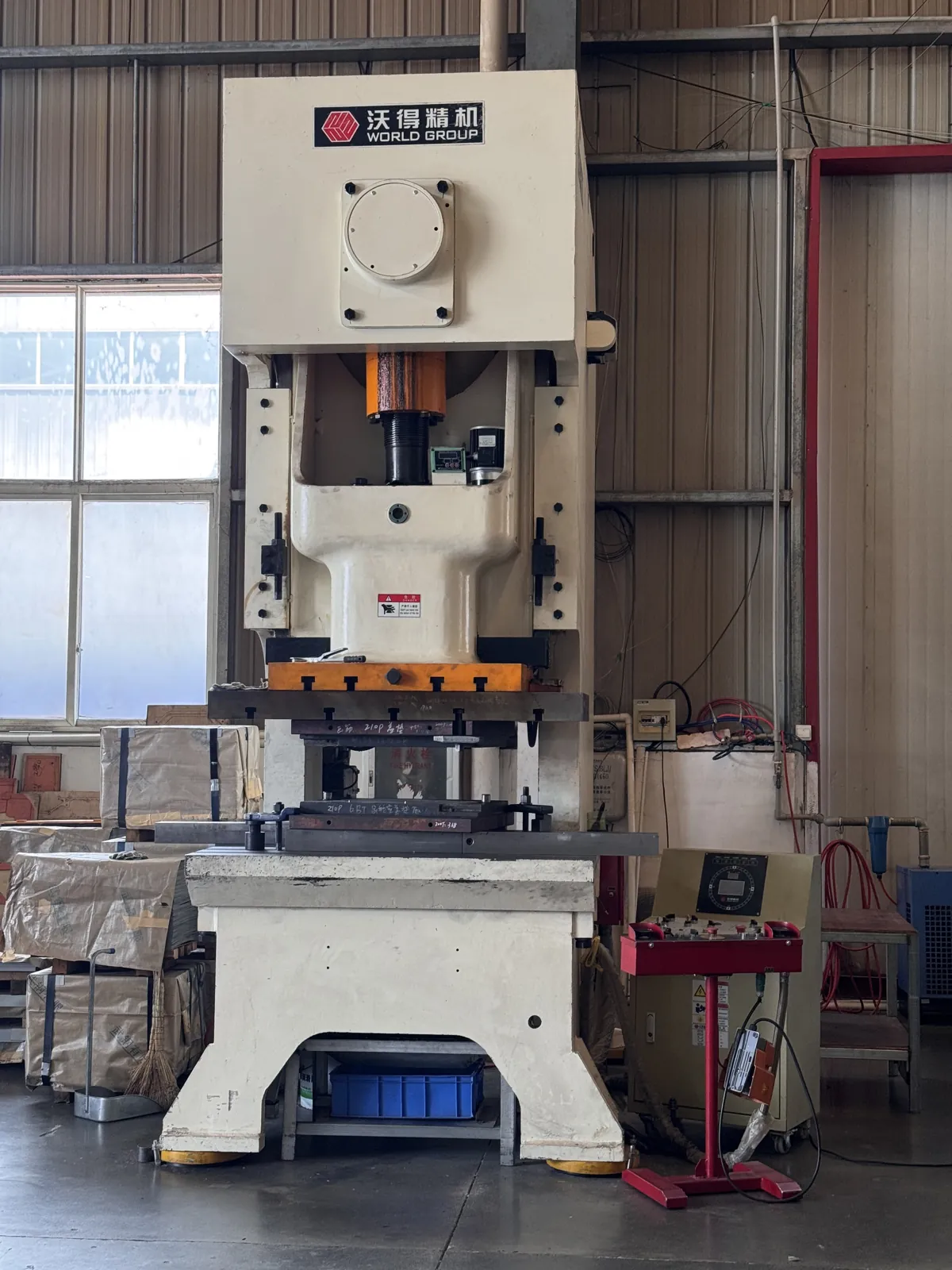 Production press with tooling and control console